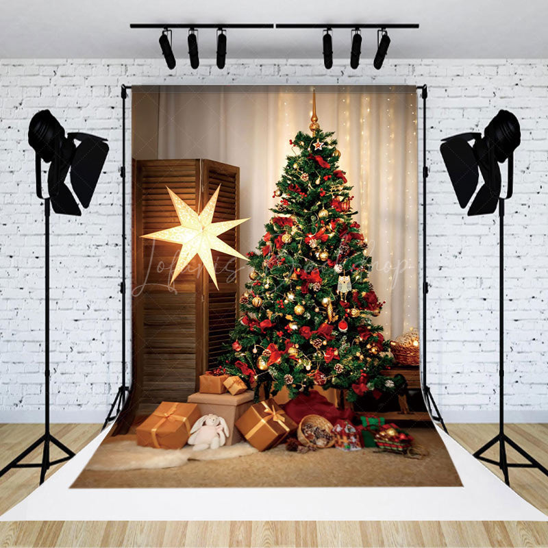 Lofaris Gleaming Tree Gifts Curtain Closet Christmas Backdrop