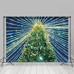 Lofaris Glistening Christmas Tree Night Sky Festival Backdrop