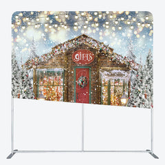 Lofaris Glitter Light Tree Gift Double-Sided Square Backdrop