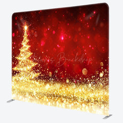 Lofaris Glitter Red Christmas Pillow Case Tension Backdrop