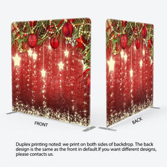 Lofaris Glitter Stars Jingle Bell Christmas Leaves Backdrop