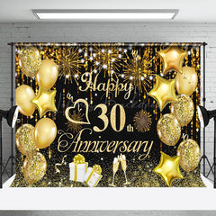 Lofaris Glitter Vibe Bokeh Balloons Anniversary Backdrop