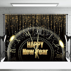 Lofaris Glittering Midnight Clock New Years Eve Backdrop