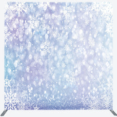 Lofaris Glittering Snowflakes Double-Sided Square Backdrop