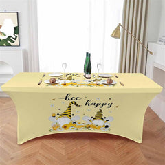 Lofaris Gnome Daisy Flower Honey Bee Lovely Stretch Table Cover