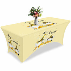 Lofaris Gnome Daisy Flower Honey Bee Lovely Stretch Table Cover