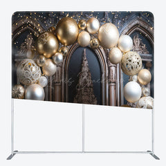 Lofaris Gold Balloon Garland Luxury Square Tension Backdrop