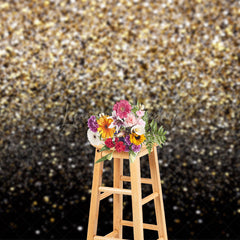 Lofaris Gold Black Glitter Sparkle Dance Party Backdrop