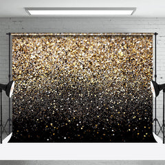 Lofaris Gold Black Glitter Sparkle Dance Party Backdrop