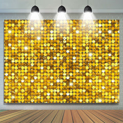 Lofaris Gold Circle Sequins Glitter Happy Birthday Backdrop