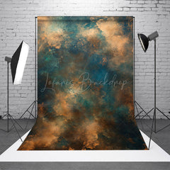 Lofaris Gold Copper Green Abstract Texture Photo Backdrop