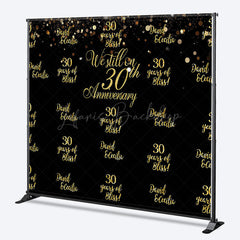 Lofaris Gold Custom Step And Repeat Anniversary Backdrop