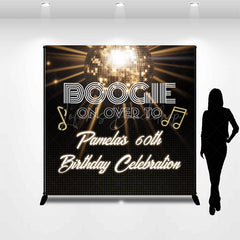 Lofaris Gold Disco Night Custom Name 60th Birthday Backdrop