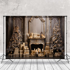 Lofaris Gold Gift Luxury Palace Wall Tree Christmas Backdrop