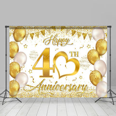 Lofaris Gold Glitter Sparks Happy 40Th Anniversary Backdrop