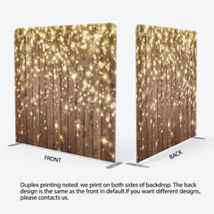 Lofaris Gold Glitter Wooden Bokeh Tension Fabric Backdrop