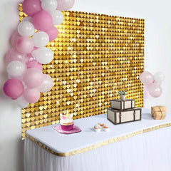 Lofaris Gold Heart Sequins Glitter Happy Birthday Backdrop