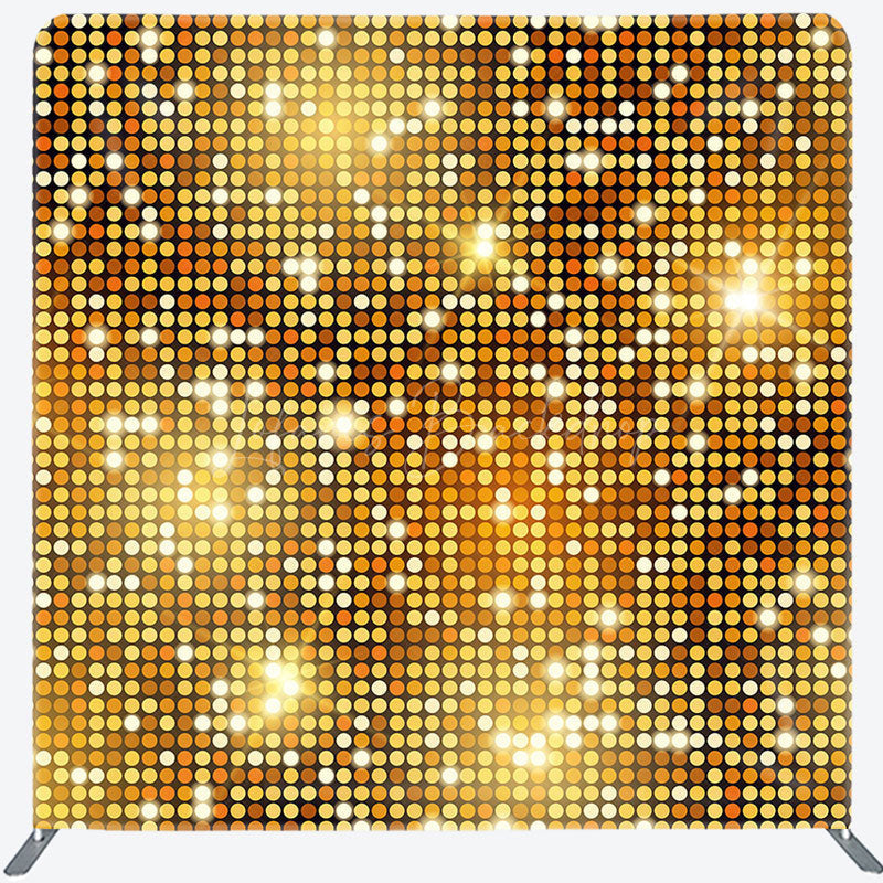 Lofaris Gold Sequins Sparkle Party Tension Fabric Backdrop