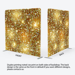 Lofaris Gold Sequins Sparkle Party Tension Fabric Backdrop