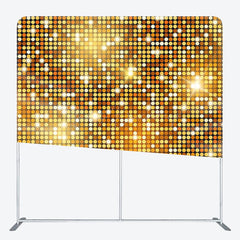 Lofaris Gold Sequins Sparkle Party Tension Fabric Backdrop