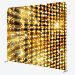 Lofaris Gold Sequins Sparkle Party Tension Fabric Backdrop