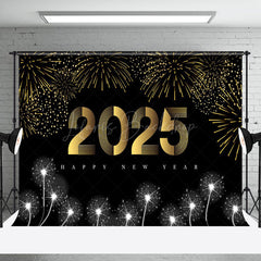 Lofaris Gold Silver Sparkle Night 2025 New Year Backdrop