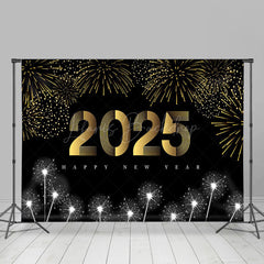 Lofaris Gold Silver Sparkle Night 2025 New Year Backdrop