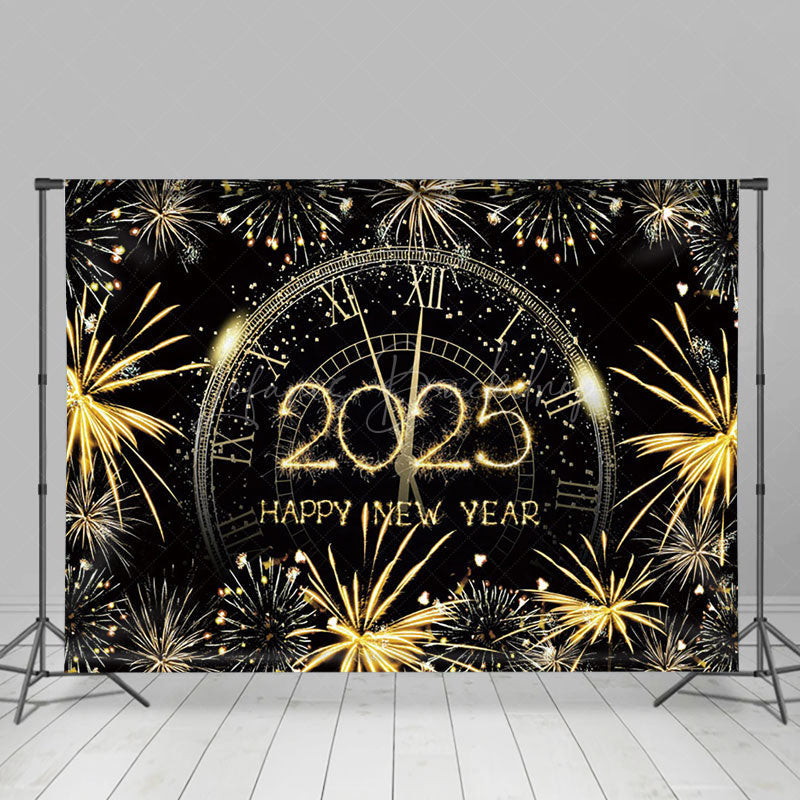 Lofaris Gold Sparks Dial Countdown 2025 New Year Backdrop