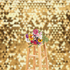 Lofaris Gold Triangle Sequins Backdrop For Photography