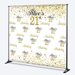 Lofaris Gold White Step And Repeat Custom Birthday Backdrop