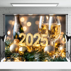 Lofaris Golden Baubles Beer Dazzling 2025 New Year Backdrop