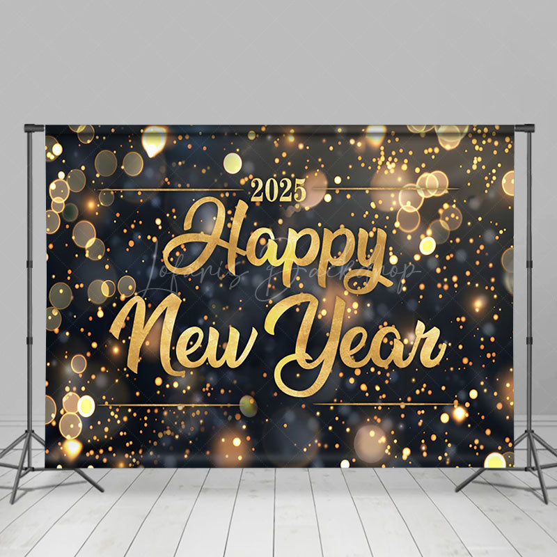 Lofaris Golden Glitter Happy New Year Home Party Backdrop