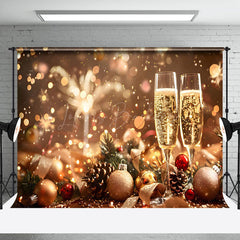 Lofaris Golden Ornaments Beer New Year Bokeh Backdrop