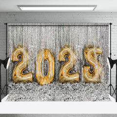 Lofaris Golden Ribbon Celebrate 2025 Happy New Year Backdrop