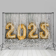 Lofaris Golden Ribbon Celebrate 2025 Happy New Year Backdrop