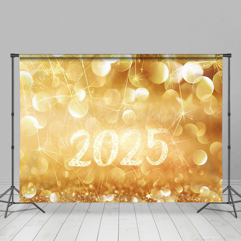 Lofaris Golden Sparkle 2025 Celebration New Year Backdrop