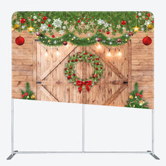 Lofaris Golden Stars Wood Double-Sided Square Xmas Backdrop