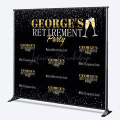 Lofaris Goodbye Tension Step Repeat Banner Retirement Backdrop