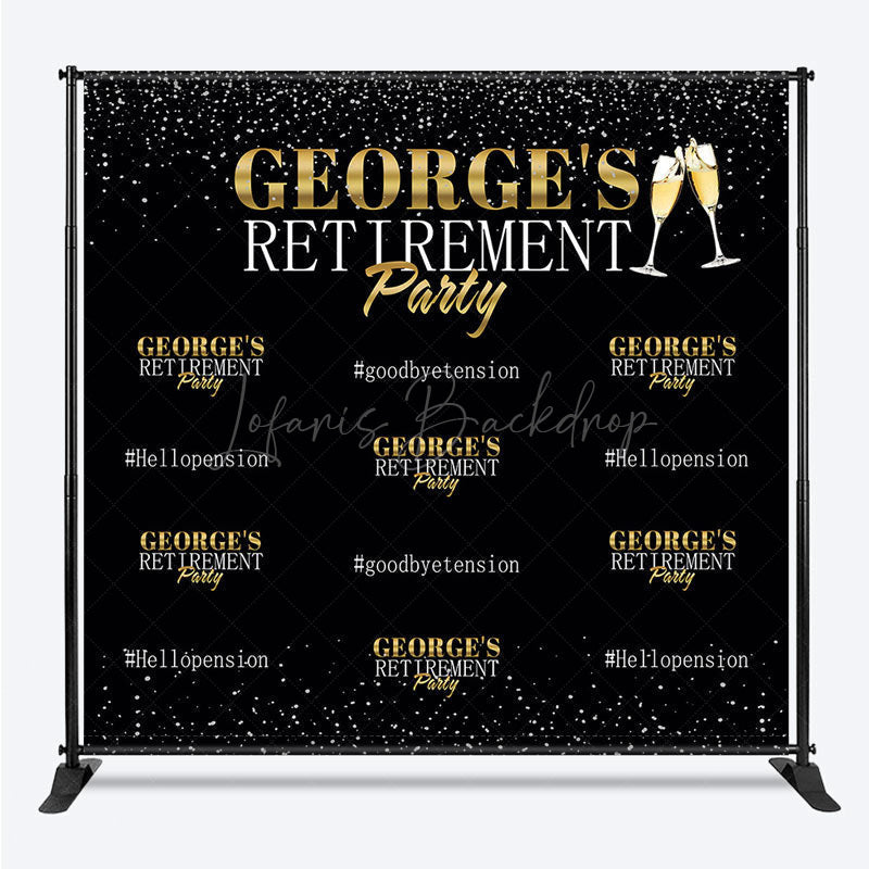 Lofaris Goodbye Tension Step Repeat Banner Retirement Backdrop