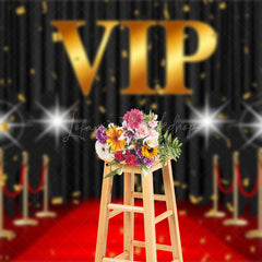 Lofaris Gorgeous Red Carpet Ribbon Vip Theme Backdrop