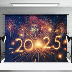 Lofaris Gorgeous Sparks Night Sky 2025 New Year Backdrop