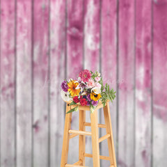 Lofaris Gradient Pink Grey Wood Grain Photography Backdrop