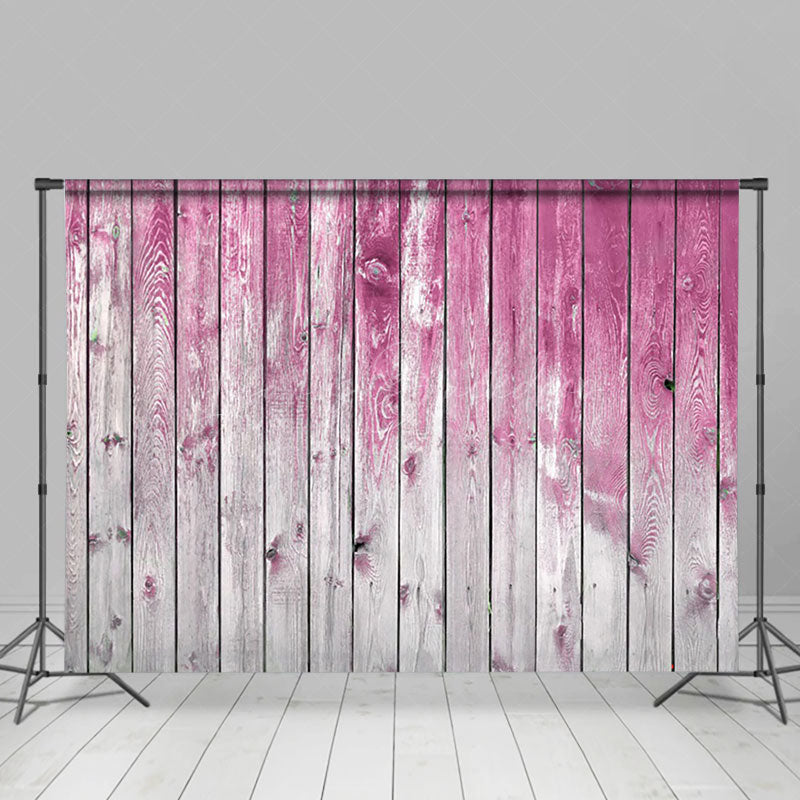 Lofaris Gradient Pink Grey Wood Grain Photography Backdrop