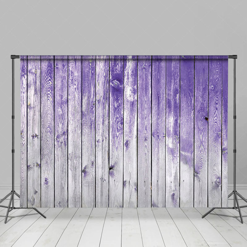 Lofaris Gradient Purple Grey Wood Grain Photography Backdrop