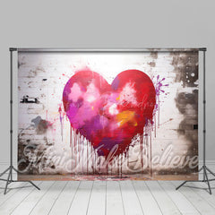 Lofaris Graffiti Red Love Valentines Day Room Set Backdrop