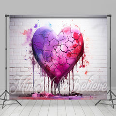 Lofaris Graffiti Red Love Valentines Day Room Set Backdrop