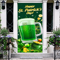 Lofaris Green Beer Clover Happy St Patricks Day Door Cover