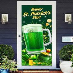 Lofaris Green Beer Clover Happy St Patricks Day Door Cover