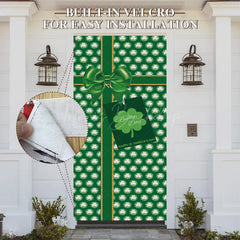 Lofaris Green Clover Gift Box St Patricks Day Door Cover