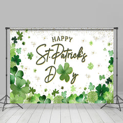 Lofaris Green Clover Gold Twinkling St Patricks Day Backdrop